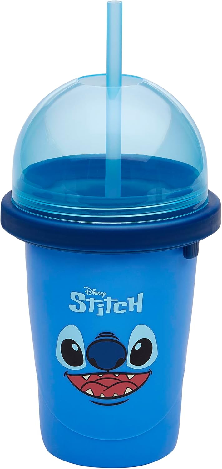 Disney Stitch Slushy Maker Cup - Chill Factor Original Slushie Maker Cup Makes Frozen Slushies, Smoothies, Milkshakes and More