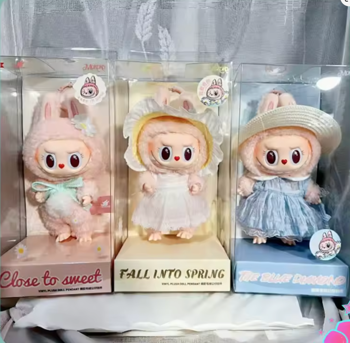 Labubu Mystery Box Cute Plush Toy Vinyl Doll Collection Model Toys Gif